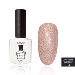 24D Cat Eye MB Space Cat Silver 04, пепельно-розовая хрустальная кошка, магнитный  8мл ― My Beauty