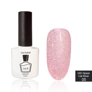 24D Cat Eye MB Space Cat Silver 05, нежно-розовая хрустальная кошка, магнитный  8мл ― My Beauty