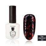 MB Diamond Top 03 красный, глиттерный топ без липкого слоя, 8 мл
