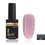 Lumina Lux Cover Rubber Base Shimmer №002, нежно-розовая с серебряным шиммером