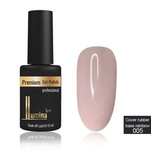Lumina Lux Cover Rubber Base Rainbow №005, 8 мл ― My Beauty