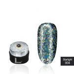 Lumina Lux Starlight №004, блестки графитовые, голограмма разного размера
