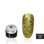 Lumina Lux Starlight №002, блестки золото, голограмма разного размера